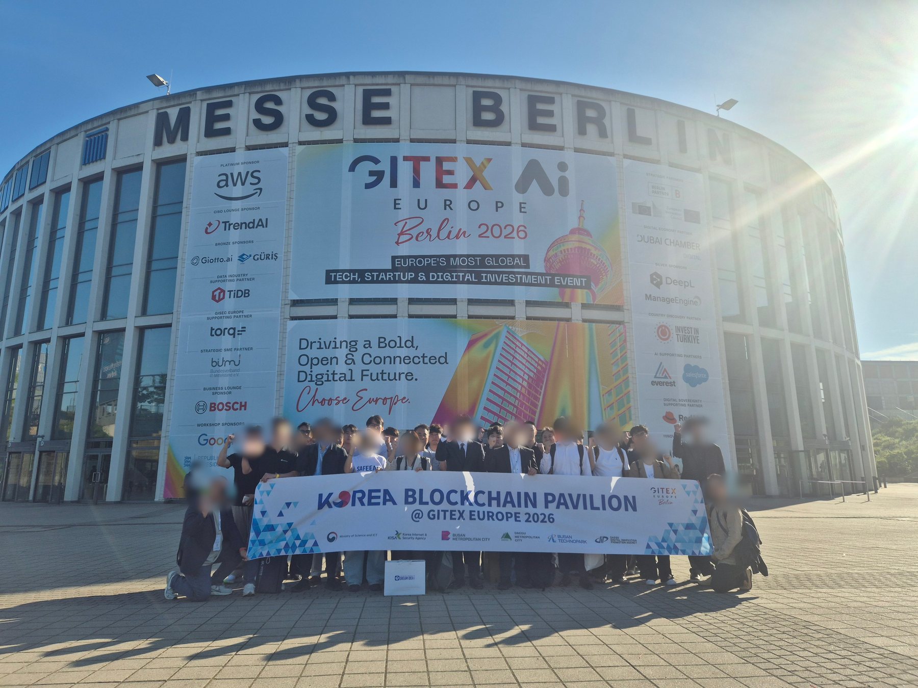 GITEX AI EUROPE 2026 · Korea Blockchain Pavilion 현장 사진 1